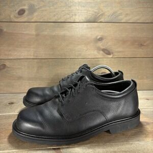 ll bean mens size 10.5 wide shoes black leather casual work oxfords